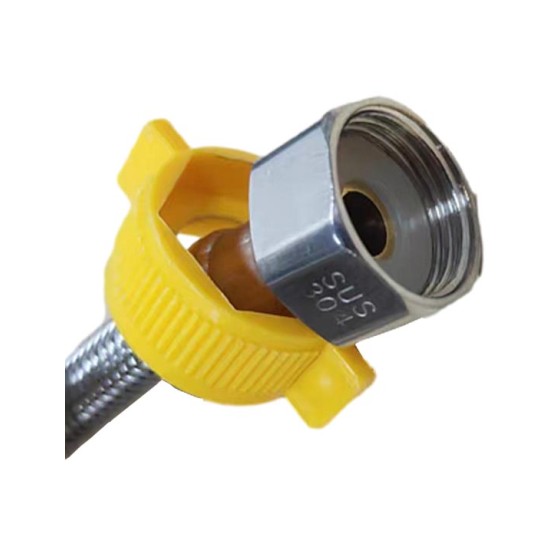 Stainless Steel Wire Braided Hose Flexible Water Plumbing Pipe Bathroom Kitchen Sink Hot Cold Water Inlet Hoses for Toilet/Taps